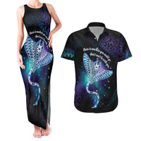 Polynesian Tala Manta Ray Couples Matching Tank Maxi Dress and Hawaiian Shirt Nowhere You Could Go That I Won't Be With You - Wonder Print Shop