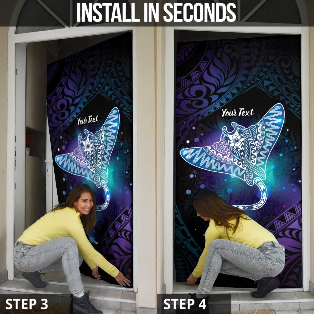 Polynesian Tala Manta Ray Door Cover Nowhere You Could Go That I Won't Be With You - Wonder Print Shop