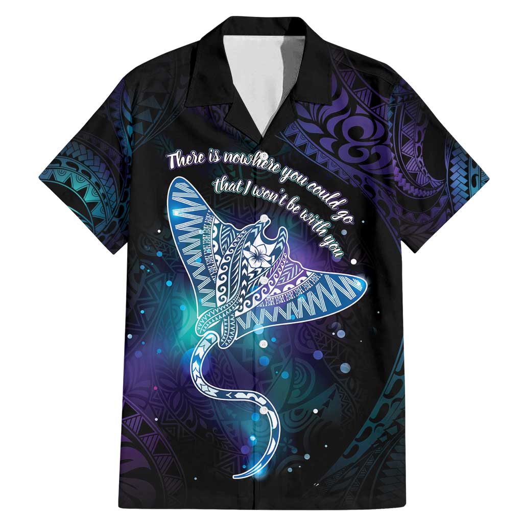 Polynesian Tala Manta Ray Family Matching Mermaid Dress and Hawaiian Shirt Nowhere You Could Go That I Won't Be With You - Wonder Print Shop