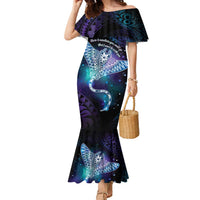 Polynesian Tala Manta Ray Family Matching Mermaid Dress and Hawaiian Shirt Nowhere You Could Go That I Won't Be With You - Wonder Print Shop