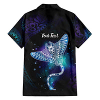 Polynesian Tala Manta Ray Family Matching Off The Shoulder Long Sleeve Dress and Hawaiian Shirt Nowhere You Could Go That I Won't Be With You - Wonder Print Shop