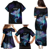 Polynesian Tala Manta Ray Family Matching Puletasi and Hawaiian Shirt Nowhere You Could Go That I Won't Be With You - Wonder Print Shop
