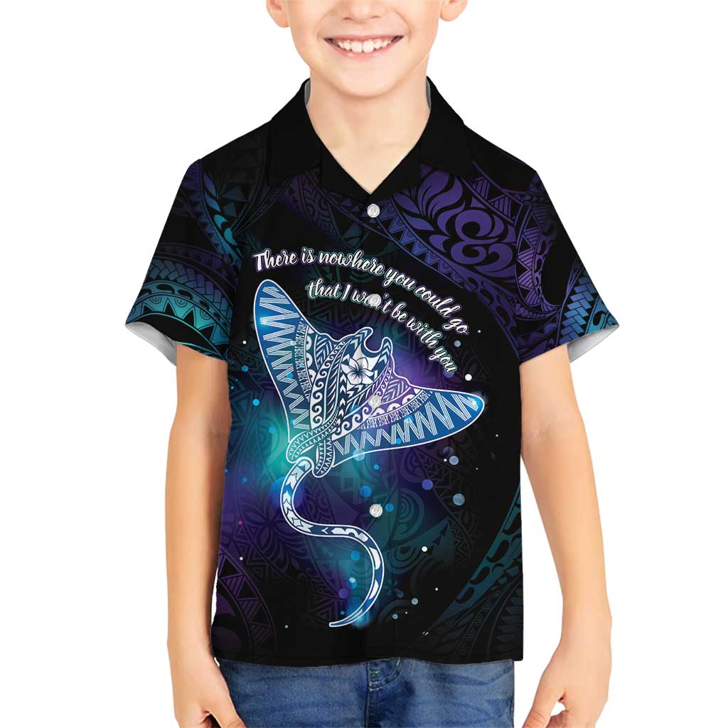 Polynesian Tala Manta Ray Family Matching Puletasi and Hawaiian Shirt Nowhere You Could Go That I Won't Be With You - Wonder Print Shop