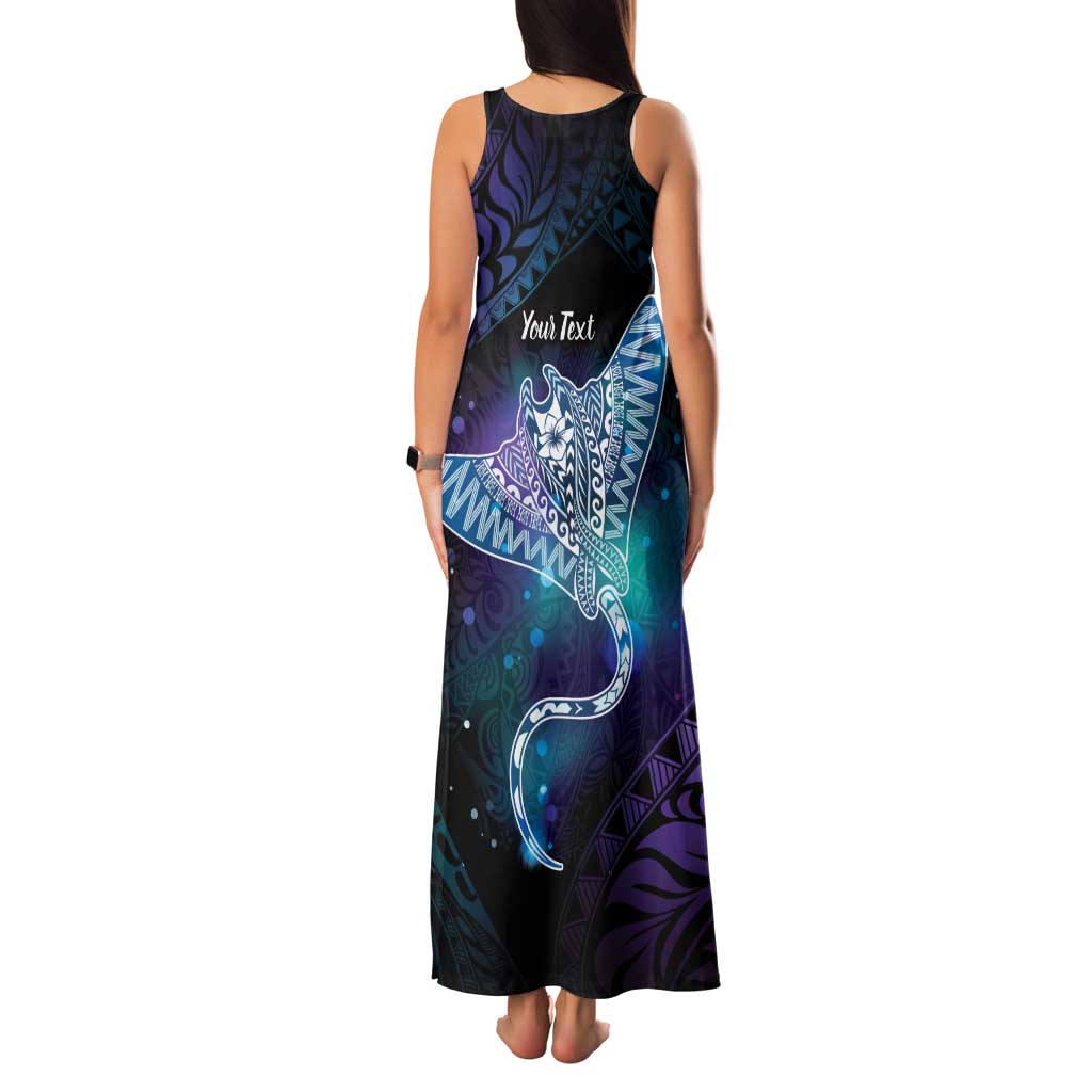 Polynesian Tala Manta Ray Family Matching Tank Maxi Dress and Hawaiian Shirt Nowhere You Could Go That I Won't Be With You - Wonder Print Shop