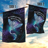 Polynesian Tala Manta Ray Garden Flag Nowhere You Could Go That I Won't Be With You - Wonder Print Shop