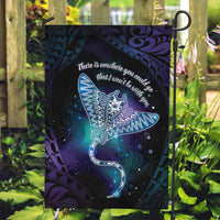 Polynesian Tala Manta Ray Garden Flag Nowhere You Could Go That I Won't Be With You - Wonder Print Shop