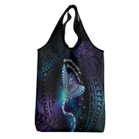 Polynesian Tala Manta Ray Grocery Bag Nowhere You Could Go That I Won't Be With You - Wonder Print Shop