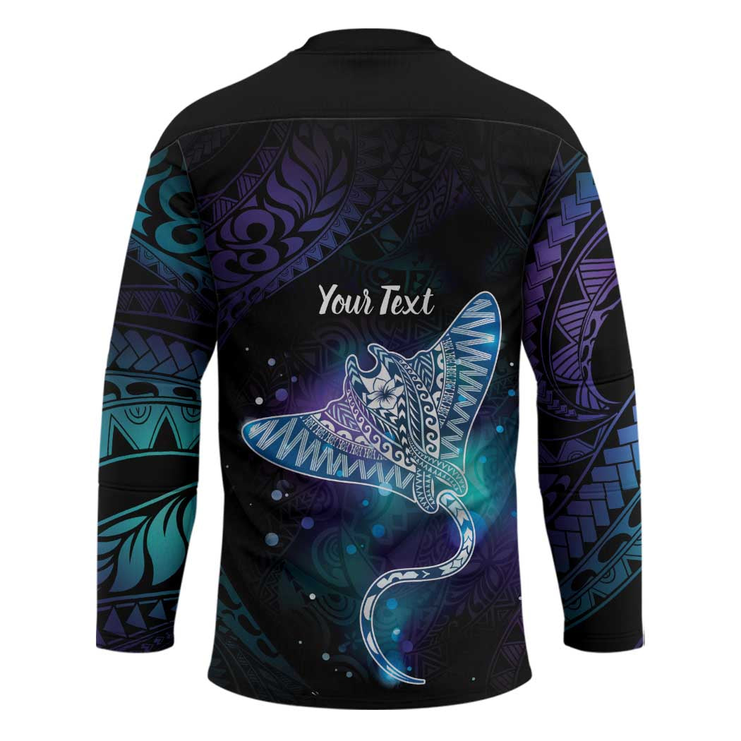 Polynesian Tala Manta Ray Hockey Jersey Nowhere You Could Go That I Won't Be With You - Wonder Print Shop