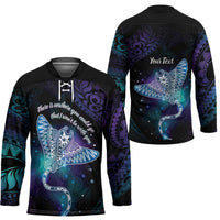 Polynesian Tala Manta Ray Hockey Jersey Nowhere You Could Go That I Won't Be With You - Wonder Print Shop