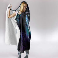 Polynesian Tala Manta Ray Hooded Blanket Nowhere You Could Go That I Won't Be With You - Wonder Print Shop