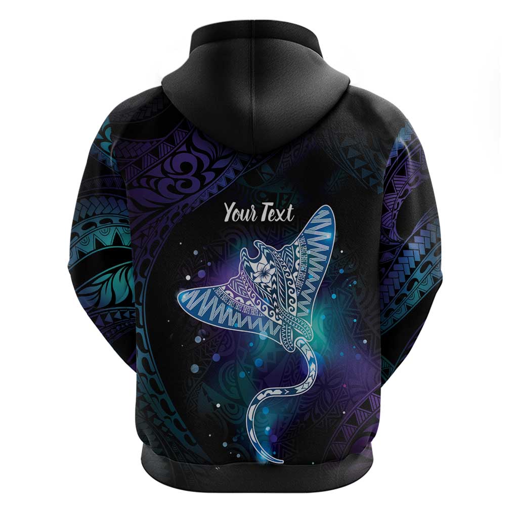 Polynesian Tala Manta Ray Hoodie Nowhere You Could Go That I Won't Be With You - Wonder Print Shop