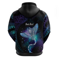 Polynesian Tala Manta Ray Hoodie Nowhere You Could Go That I Won't Be With You - Wonder Print Shop