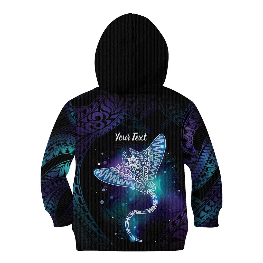 Polynesian Tala Manta Ray Kid Hoodie Nowhere You Could Go That I Won't Be With You - Wonder Print Shop