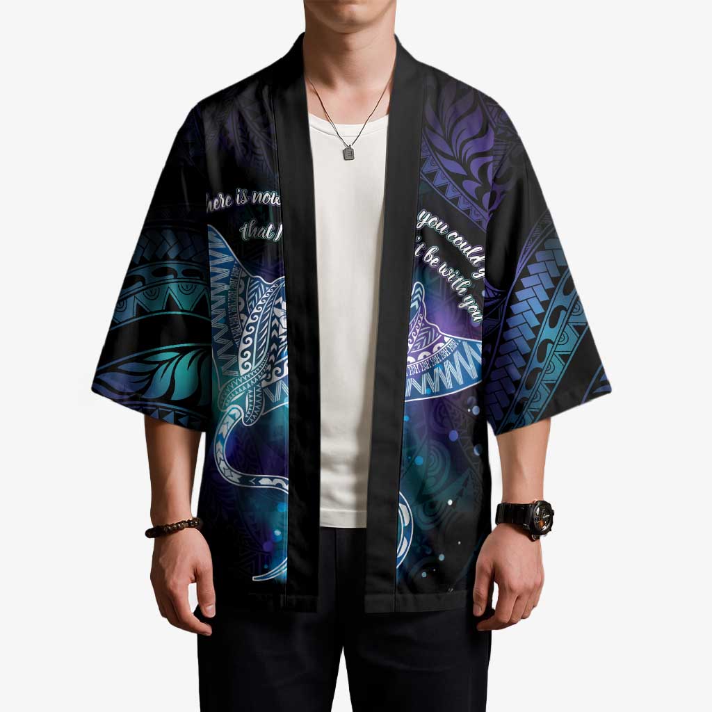 Polynesian Tala Manta Ray Kimono Nowhere You Could Go That I Won't Be With You - Wonder Print Shop