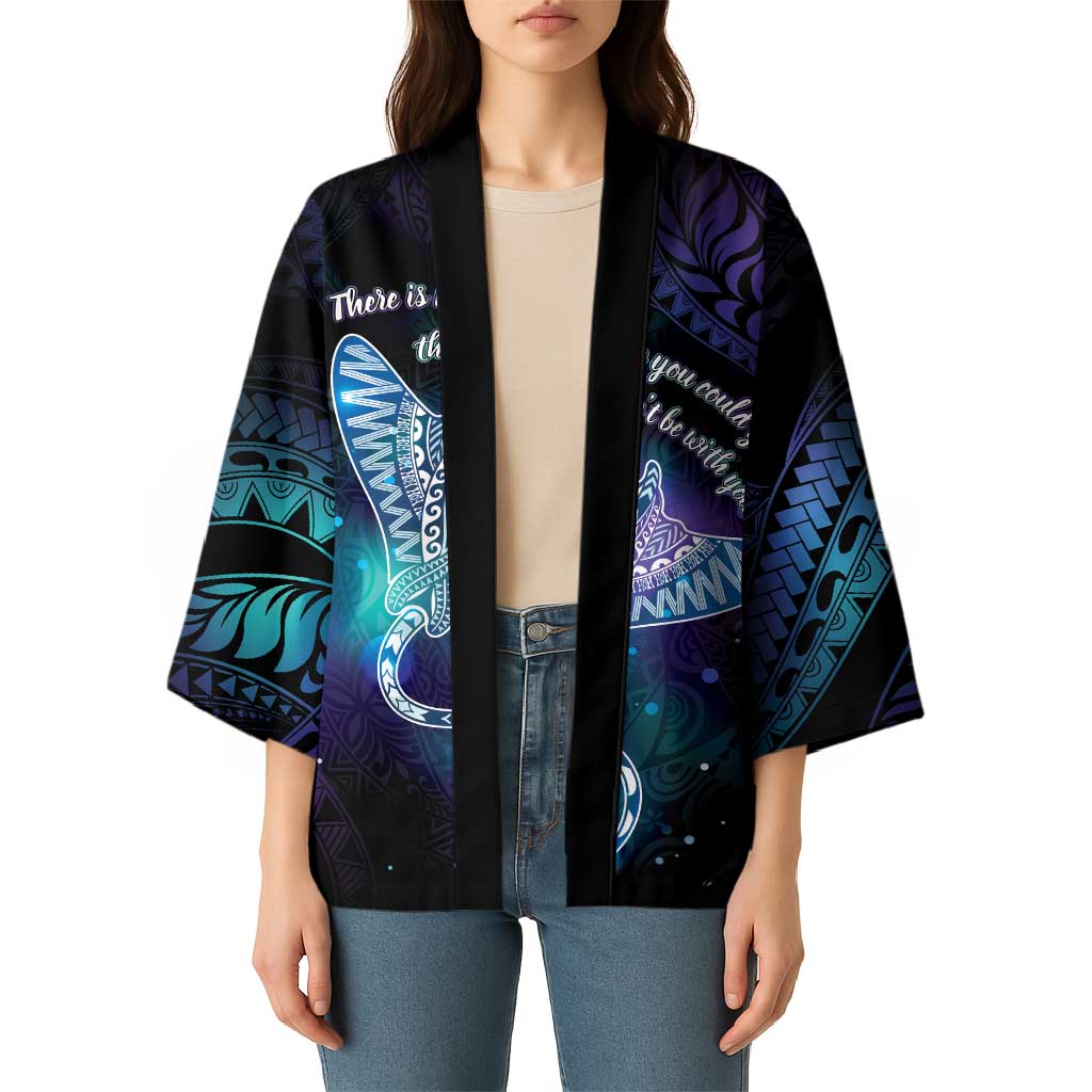 Polynesian Tala Manta Ray Kimono Nowhere You Could Go That I Won't Be With You - Wonder Print Shop