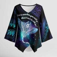 Polynesian Tala Manta Ray Kimono Sleeve Blouse Nowhere You Could Go That I Won't Be With You - Wonder Print Shop