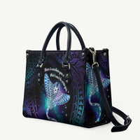 Polynesian Tala Manta Ray Leather Bag Nowhere You Could Go That I Won't Be With You - Wonder Print Shop