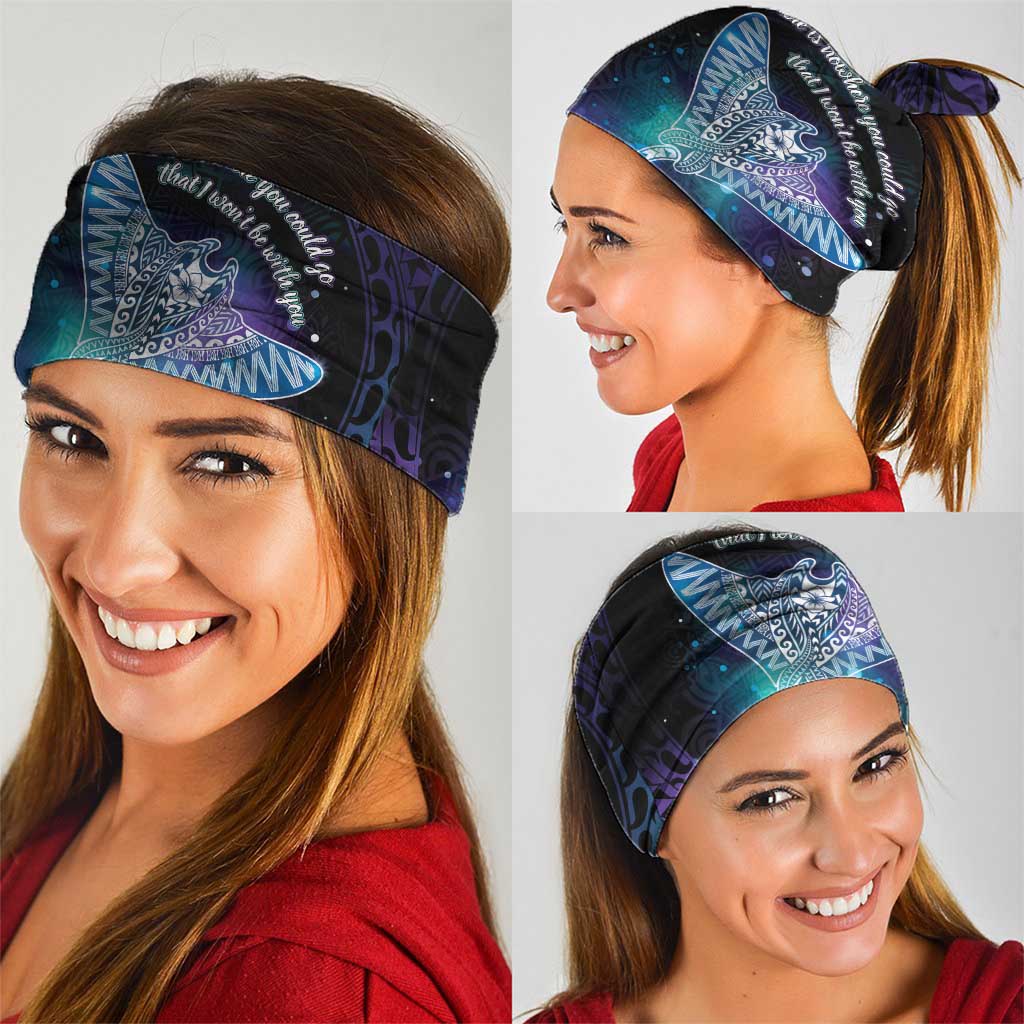 Polynesian Tala Manta Ray Neck Gaiter Nowhere You Could Go That I Won't Be With You - Wonder Print Shop