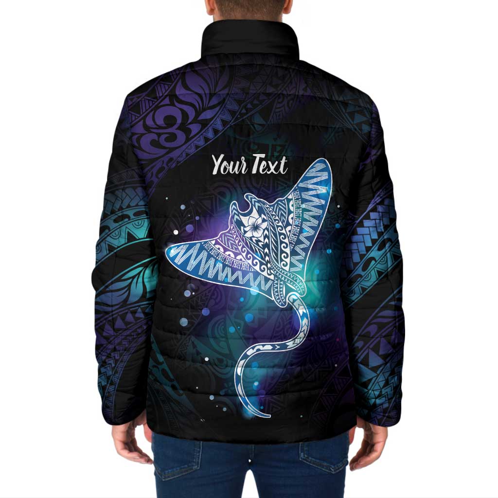 Polynesian Tala Manta Ray Padded Jacket Nowhere You Could Go That I Won't Be With You - Wonder Print Shop