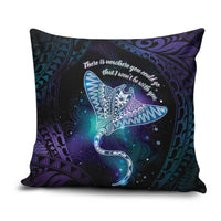 Polynesian Tala Manta Ray Pillow Cover Nowhere You Could Go That I Won't Be With You - Wonder Print Shop