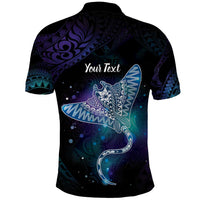 Polynesian Tala Manta Ray Polo Shirt Nowhere You Could Go That I Won't Be With You - Wonder Print Shop