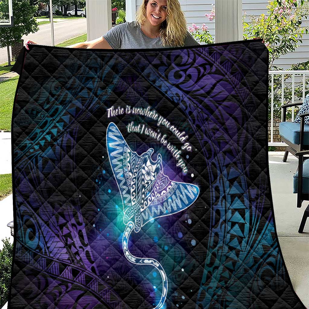 Polynesian Tala Manta Ray Quilt Nowhere You Could Go That I Won't Be With You - Wonder Print Shop