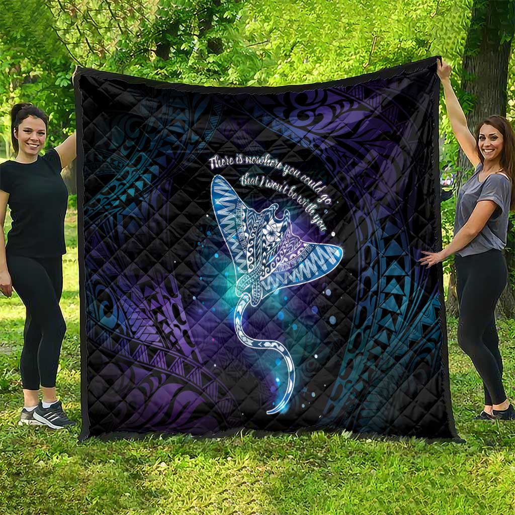 Polynesian Tala Manta Ray Quilt Nowhere You Could Go That I Won't Be With You - Wonder Print Shop