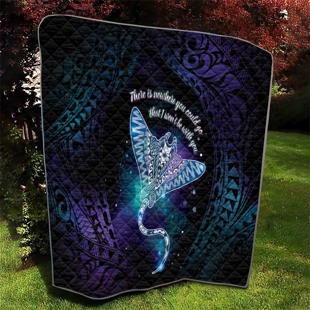 Polynesian Tala Manta Ray Quilt Nowhere You Could Go That I Won't Be With You - Wonder Print Shop