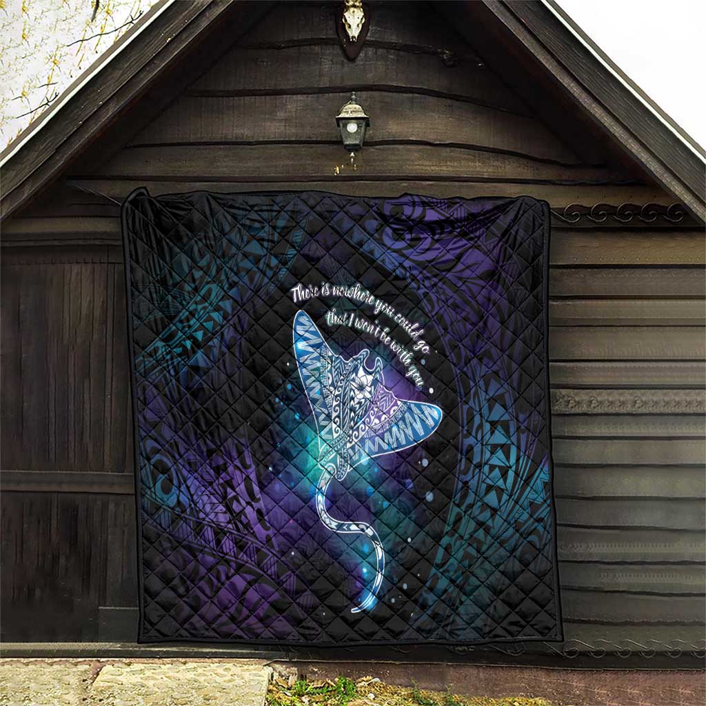 Polynesian Tala Manta Ray Quilt Nowhere You Could Go That I Won't Be With You - Wonder Print Shop