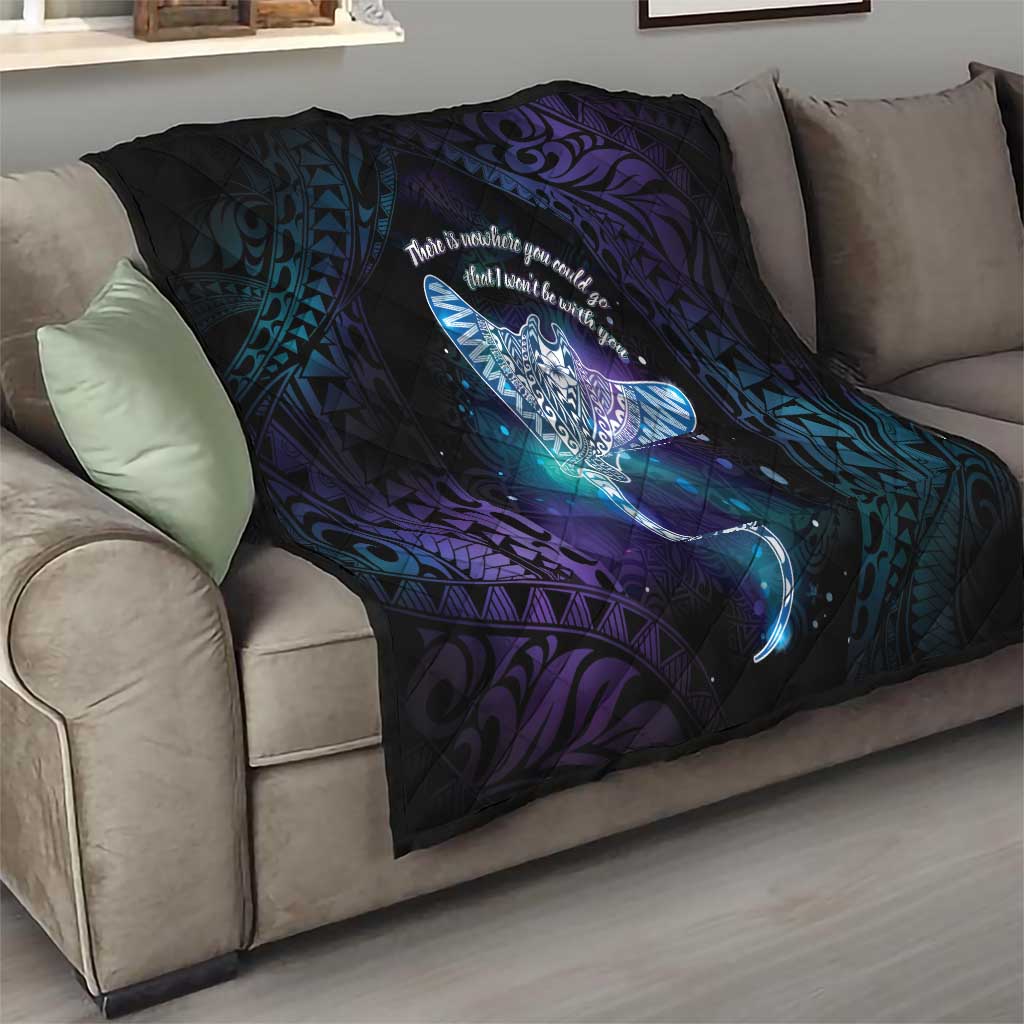 Polynesian Tala Manta Ray Quilt Nowhere You Could Go That I Won't Be With You - Wonder Print Shop