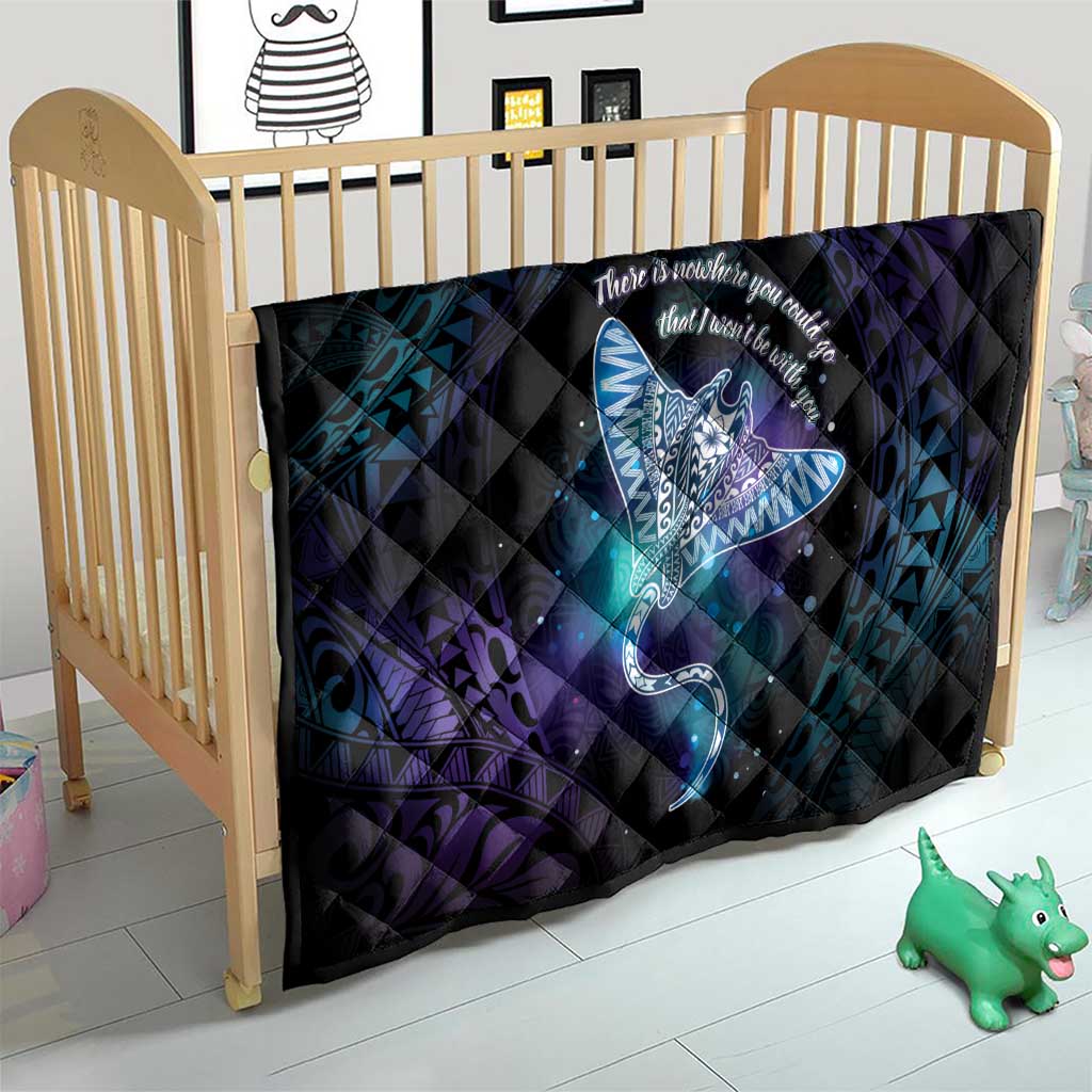 Polynesian Tala Manta Ray Quilt Nowhere You Could Go That I Won't Be With You - Wonder Print Shop