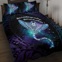 Polynesian Tala Manta Ray Quilt Bed Set Nowhere You Could Go That I Won't Be With You - Wonder Print Shop