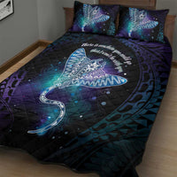 Polynesian Tala Manta Ray Quilt Bed Set Nowhere You Could Go That I Won't Be With You - Wonder Print Shop