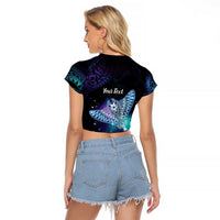 Polynesian Tala Manta Ray Raglan Cropped T Shirt Nowhere You Could Go That I Won't Be With You - Wonder Print Shop