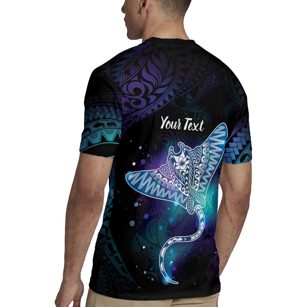 Polynesian Tala Manta Ray Rugby Jersey Nowhere You Could Go That I Won't Be With You - Wonder Print Shop