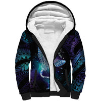 Polynesian Tala Manta Ray Sherpa Hoodie Nowhere You Could Go That I Won't Be With You - Wonder Print Shop