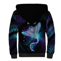 Polynesian Tala Manta Ray Sherpa Hoodie Nowhere You Could Go That I Won't Be With You - Wonder Print Shop