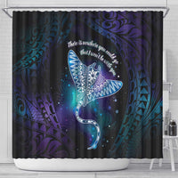 Polynesian Tala Manta Ray Shower Curtain Nowhere You Could Go That I Won't Be With You - Wonder Print Shop