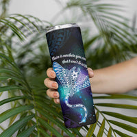 Polynesian Tala Manta Ray Skinny Tumbler Nowhere You Could Go That I Won't Be With You - Wonder Print Shop