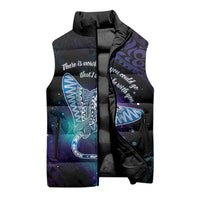Polynesian Tala Manta Ray Sleeveless Puffer Jacket Nowhere You Could Go That I Won't Be With You - Wonder Print Shop
