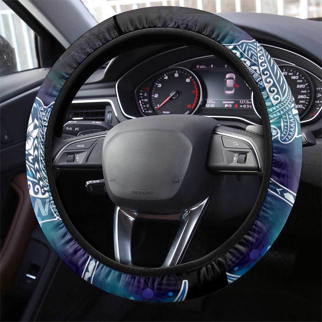 Polynesian Tala Manta Ray Steering Wheel Cover Nowhere You Could Go That I Won't Be With You - Wonder Print Shop