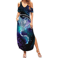 Polynesian Tala Manta Ray Summer Maxi Dress Nowhere You Could Go That I Won't Be With You - Wonder Print Shop
