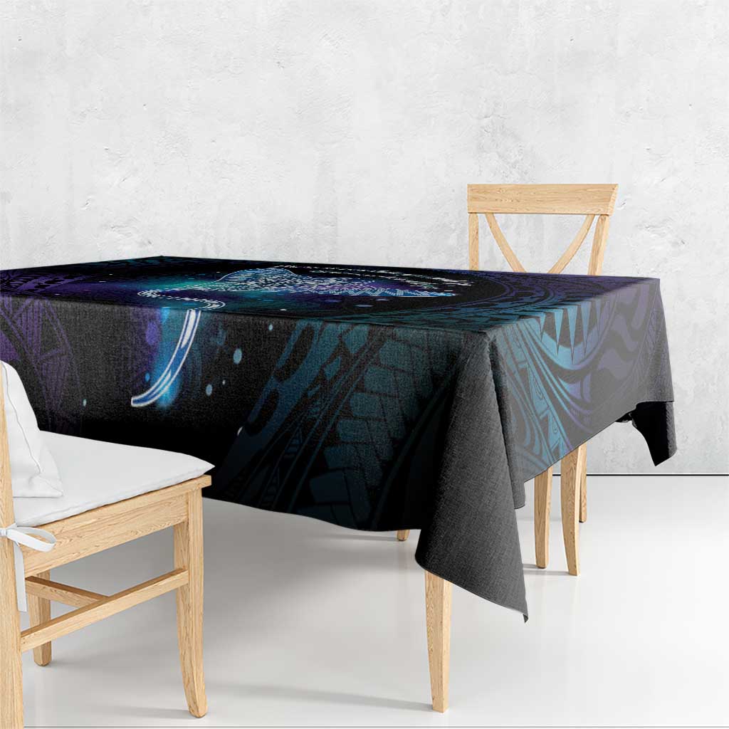 Polynesian Tala Manta Ray Tablecloth Nowhere You Could Go That I Won't Be With You - Wonder Print Shop