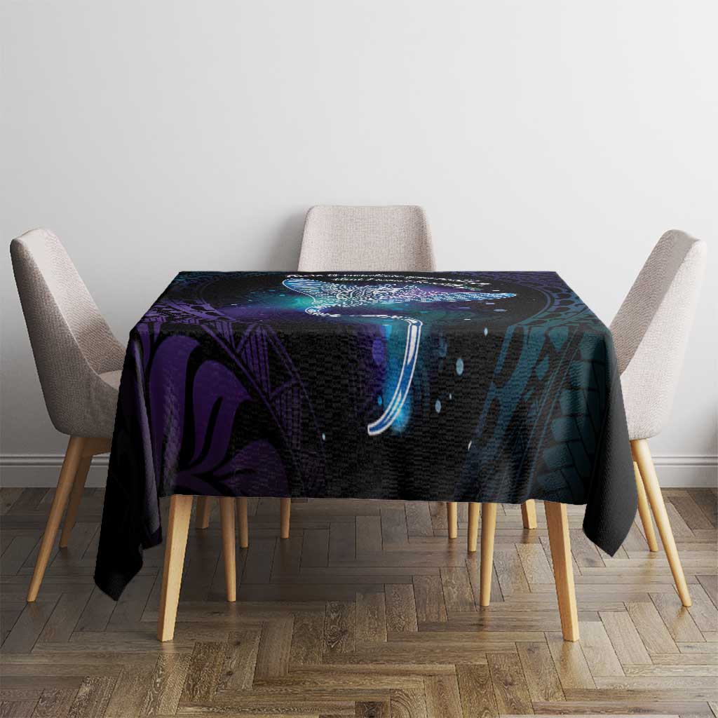 Polynesian Tala Manta Ray Tablecloth Nowhere You Could Go That I Won't Be With You - Wonder Print Shop
