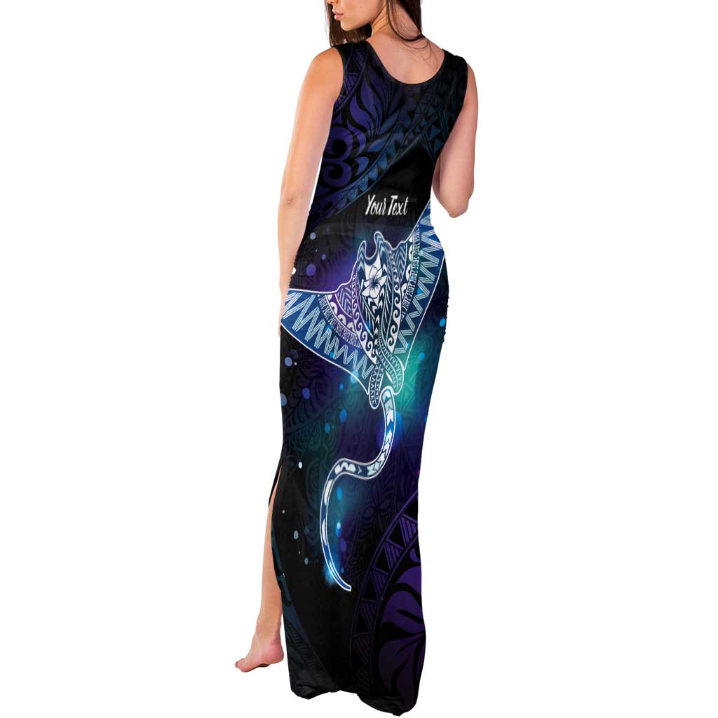 Polynesian Tala Manta Ray Tank Maxi Dress Nowhere You Could Go That I Won't Be With You - Wonder Print Shop