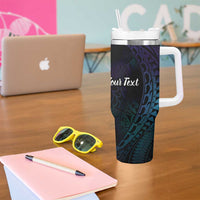 Polynesian Tala Manta Ray Tumbler With Handle Nowhere You Could Go That I Won't Be With You - Wonder Print Shop