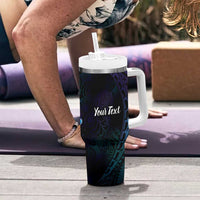 Polynesian Tala Manta Ray Tumbler With Handle Nowhere You Could Go That I Won't Be With You - Wonder Print Shop