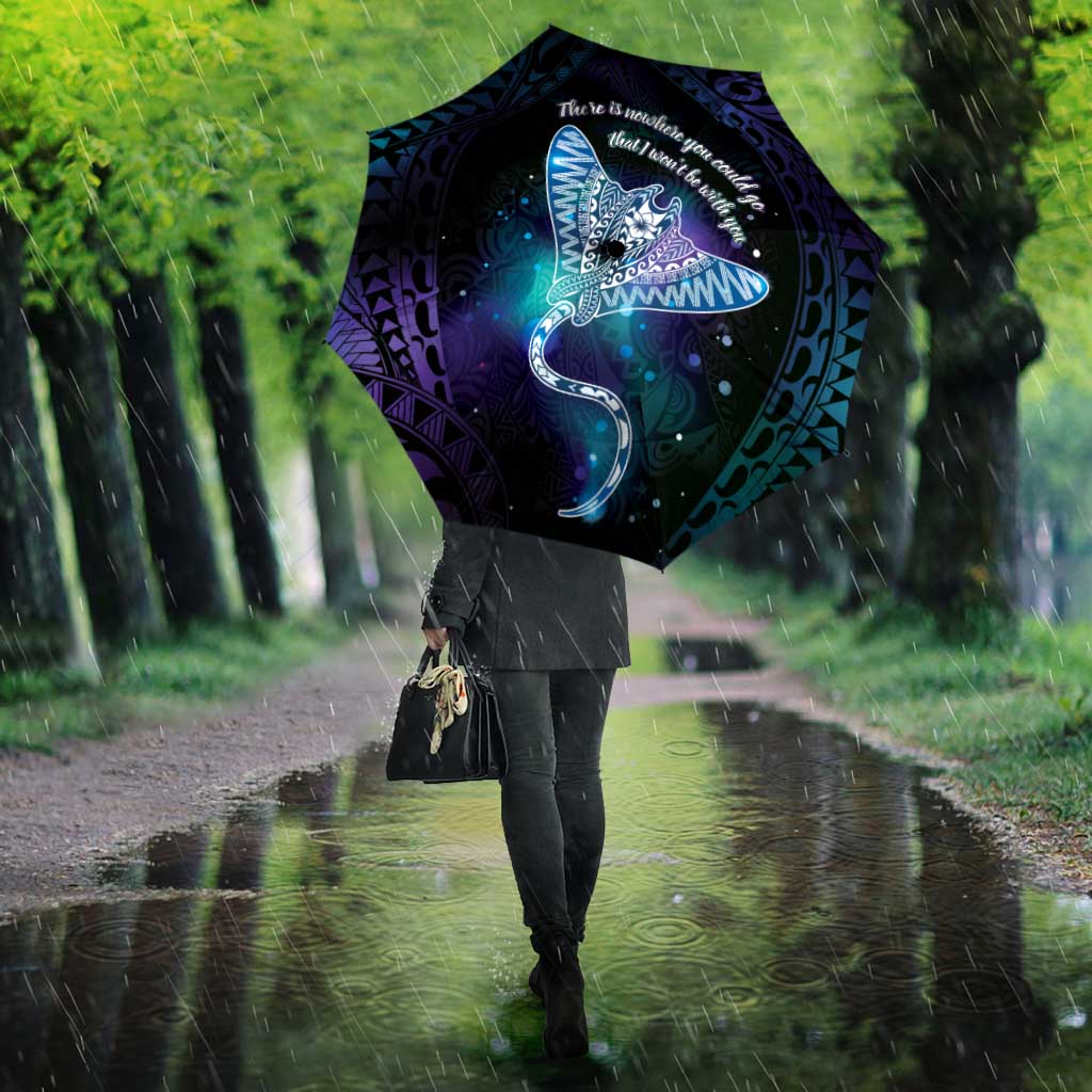 Polynesian Tala Manta Ray Umbrella Nowhere You Could Go That I Won't Be With You - Wonder Print Shop
