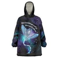 Polynesian Tala Manta Ray Wearable Blanket Hoodie Nowhere You Could Go That I Won't Be With You - Wonder Print Shop