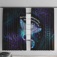 Polynesian Tala Manta Ray Window Curtain Nowhere You Could Go That I Won't Be With You - Wonder Print Shop